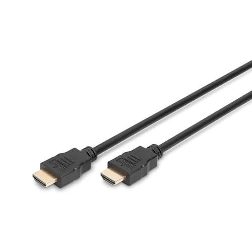 DIGITUS Cavo di collegamento HDMI High Speed, tipo A - 5.0 m - Ultra HD 4k/30Hz - compatibile con TV/beamer/monitor - contatti placcati oro - nero