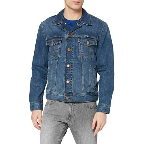Begrenztes Angebot: Wrangler Herren Classic Denim Jacket Jeansjacke, Blau (Mid Stone), 3XL von 109.95 EUR auf 65.99 EUR (Rabatt 39%)