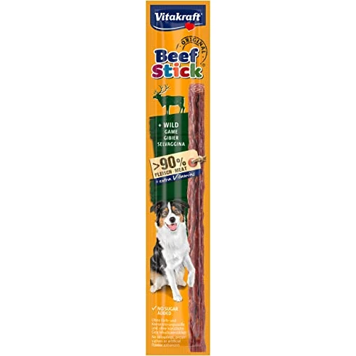 Limited-time offer: Vitakraft Dog Beefsticks With Game 12G from 4.69 £ to 4.69 £ (save 0.00%)
