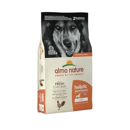 Almo Nature Pienso para Perros Grandes Holistic Dry Pollo (12 kg). Alimento para Perros Seco Alto en Proteínas para Razas Grandes con Sabor a Pollo Fresco. Comida Seca de Fácil Digestión