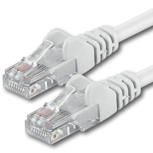 1aTTack.de 1m - white - 1 piece - CAT.6 CAT6 Ethernet LAN network cable 1000 Mbit/s patch cable