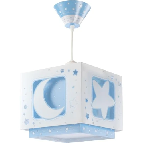 Begrenztes Angebot: Dalber Lampe kinderzimmer, kinderlampe Pendelleuchte Hängelampe, Deckenleuchte Kinder, Deckenlampe kinderzimmer, Mond und Sterne Blau MoonLight, 63232T, E27 von 32.50 EUR auf 32.50 EUR (Rabatt 0%)