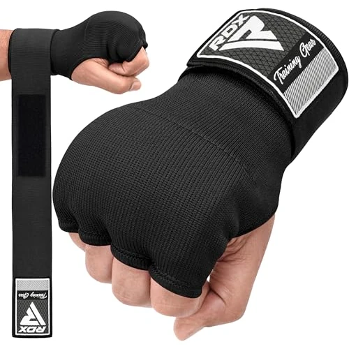 Limited-time offer: RDX Gel Boxing Hand Wraps Inner Gloves for Men Women, Quick 100cm Long Wrist Straps, Elasticated Padded Fist Hand Protection, Adults Kids, Muay Thai MMA Martial Arts Training Under Mitt Bandages from 14.99 £ to 14.99 £ (save 0.00%)