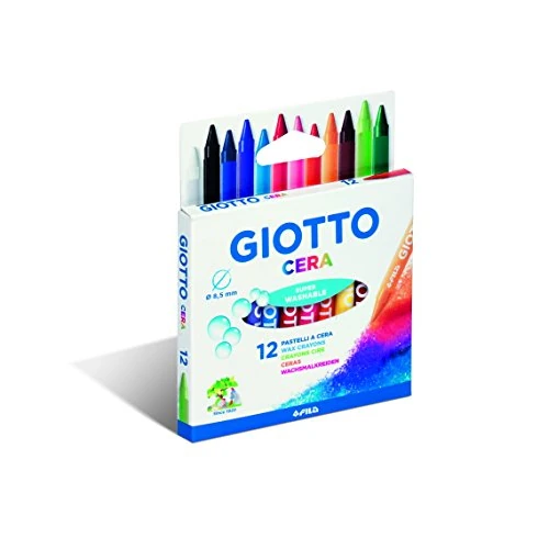 Limited-time offer: GIOTTO Cera Super Washable Large Wax Crayon, 12 Assorted Colours, For Children, Party Bags & Schools from 2.45 GBP to 1.61 GBP (save 34%)