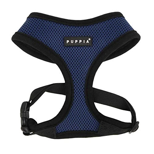 Limited offer: Puppia Soft Dog Harness No Choke Over-The-Head Triple Layered Breathable Mesh Adjustable Chest Belt and Quick-Release Buckle, Royal Blue, X-Large from 16.99 EUR to 16.99 EUR (save 0%)