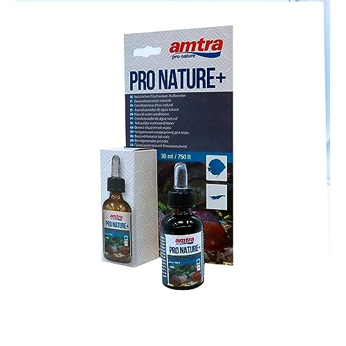 Amtra Pro Nature Plus Freshwater Aquarium Water Conditioner, Make Tap Water Safe for Fishes, Removes Chlorine and Heavy Metals, 30ml