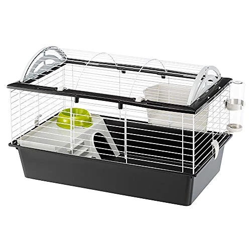 Limited offer: Ferplast Rabbit Cage CASITA 80, Guinea Pigs and Small Animals House, Designed with a Rounded Openable Roof, Accessories are Included, Made of Varnished White Metal and Plastic, 78 x 48 x H 50 cm from 147.00 EUR to 147.00 EUR (save 0%)