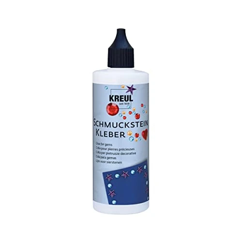 Offerta a tempo: KREUL 49602 - Hobby Line Colla decorativa per pietre flacone da 125 ml Colla a base d'acqua con punta fine per incollare con precisione le pietre Trasparente quando è asciutto - 0.00% da 11.59 € a 11.59 €