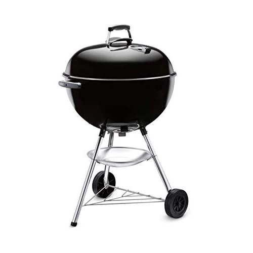 Offre limitée : Weber Barbecue à charbon Bar-B-Kettle / Cuve et couvercle en acier émaillé, surface de cuisson de 57 cm, bac de récupération des cendres, trépied et roues, noir/argent de 209.86 EUR à 149.00 EUR (remise 29%)