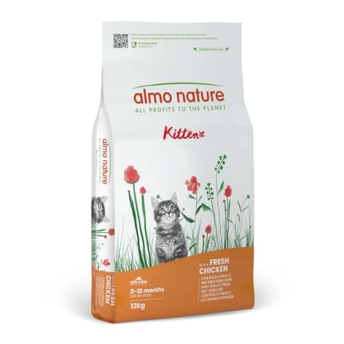 Offerta a tempo: Almo Nature Kitten - Crocchette per Gattini con Pollo Fresco - Alimento Completo per una Crescita Equilibrata, Adatto in Gravidanza e Allattamento - 12 kg - 0.00% da 43.90 € a 43.90 €