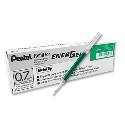 Pentel Recycology LR7-DX 0.7 mm EnerGel Green Ink Refill