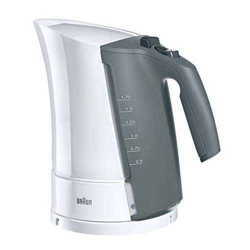 Offerta a tempo: Braun WK300 Bollitore elettrico, Capacità 1,7L, Ebollizione Rapida in 45 Secondi, Impugnatura Ergonomica, Base Girevole a 360°, Avvolgicavo e Piedini Antiscivolo, Bianco - 65% da 59.90 € a 21.00 €