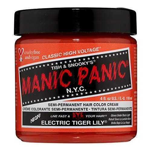 Limited offer: MANIC PANIC Classic Tiger Lily Semi Permanent Hair Color - Bright Orange Hair Dye for Women & Men That Lasts 4-6 Weeks - Vegan, Ammonia & Cruelty-Free - Create & Mix Custom Shades (4oz) from 16.99 EUR to 10.09 EUR (save 41%)
