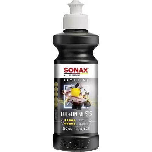 Offerta a tempo: SONAX PROFILINE Cut+Finish (250 ml) offre una lucidatura rapida e pulita, con finitura brillante per graffi di media entità | Art. N. 02251410 - 25% da 25.62 € a 19.27 €