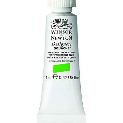Winsor & Newton Diseñador Aguazo Pintura * 2 14ml Permenant Green Light (483)