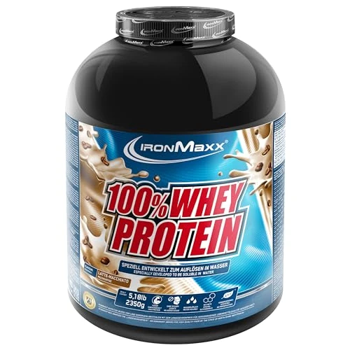 Offerta a tempo: IronMaxx 100% Percento Proteine di siero di latte in polvere- Latte macchiato da 2,35kg | proteine del siero di latte ridotti di zucchero, solubili in acqua | molti gusti differenti - 0.00% da 64.72 € a 64.72 €