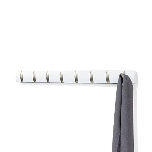 Beperkte aanbieding: Umbra Flip wandkapstok met 8 Haken, Hout, Wit van 60.00 EUR naar 43.84 EUR (besparing 27%)