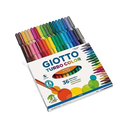 Offerta a tempo: GIOTTO Turbo Color - Astuccio da 36 Pennarelli a Punta Fine, 2.8mm — 26% da 7,35 € a 5,45 €