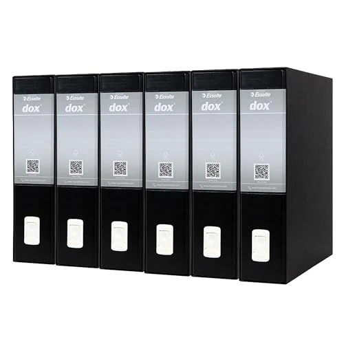 Oferta limitada: Rexel D26210 Dox 2 - Archivador de palanca formato folio, 6 unidades, color negro de 69.56 € a 69.56 € (ahorro 0.00%)