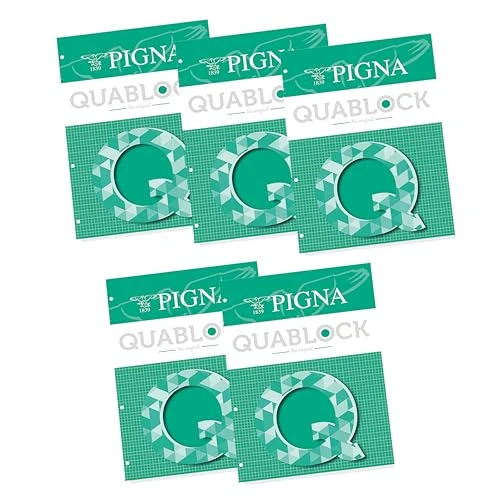 Offerta a tempo: Pigna Quablock A4, Quaderni a Quadretti, 5 pezzi - 17% da 16.80 € a 13.98 €
