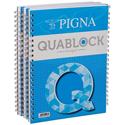 Tijdelijke aanbieding: Pigna 02000015M Quablock spiraalblokken, geruit 5 m, 5 stuks van 32.50 EUR naar 32.50 EUR (korting 0%)