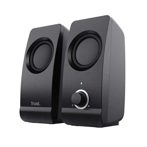 Limited-time offer: Trust Remo 2.0 PC Speakers, 16W (8W RMS), USB Powered, Jack 3.5mm, Stereo Speaker Set with Volume Control, Compact Sound System for Computer and Laptop - Black from 19.99 GBP to 15.08 GBP (save 25%)
