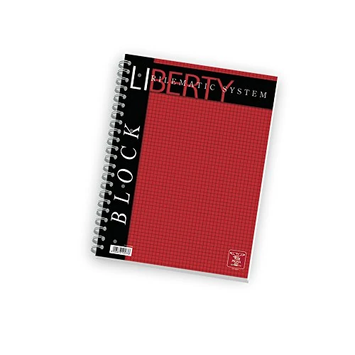 Limitiertes Angebot: Pigna Maxi Spiralisiertes Notizbuch Liberty, A4, 22x29,7 cm, 70 g/m², innen 5M, 5 mm quadratisch, mit 4 Löchern und Mikroperforation, 5 von 23.85 EUR auf 23.85 EUR (Spare 0%)