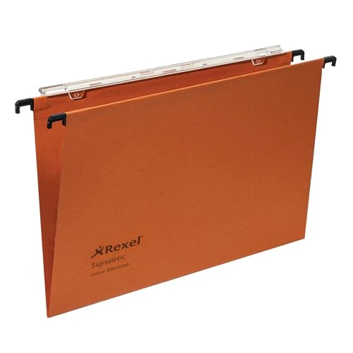 Offerta a tempo: Rexel Signaletic 25 Cartelle Sospese cassetto fondo V Inter 39cm Arancione - 0.00% da 37.36 € a 37.36 €
