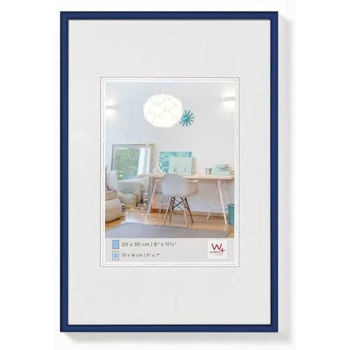 Offre limitée : walther design Cadre Photo Bleu 21 x 29,7 cm (DIN A4) Nouveau Cadre en Plastique Lifestyle KV130L de 13.99 € à 12.00 € (14% de remise)