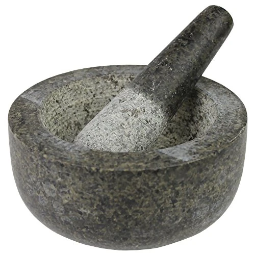 Oferta limitowana: JADE TEMPLE 17036 Kamienny moździerz z tłuczkiem w zestawie, efektywne i proste zaprawy, z litego granitu o średnicy 15,5 cm i wysokości 8 cm, szary z 75.23 zł na 75.23 zł (oszczędź 0.00%)