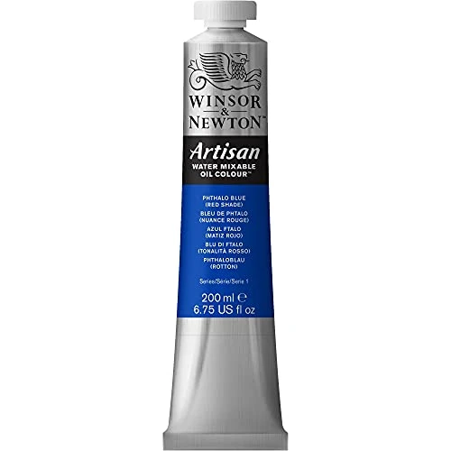 Winsor & Newton 1537514 Artisan watervermengbare olieverf, hoge pigmentconcentratie, goede dekkingskracht en lichtechtheid - 200ml Tube, Phthalo Blue (Red Shade)