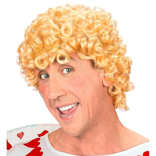 W WIDMANN MILANO Party Fashion - C6346 - Peluca Cupido, rubia, peluca rizada, ángel del amor, mensajero, fiesta temática, carnaval