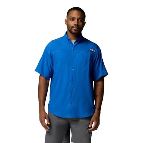 Offerta a tempo: Columbia Camicia a Maniche Corte Tamiami 2 da Uomo, a Maniche Corte, Blu Vivo, XL - 30% da 50.00 € a 35.13 €