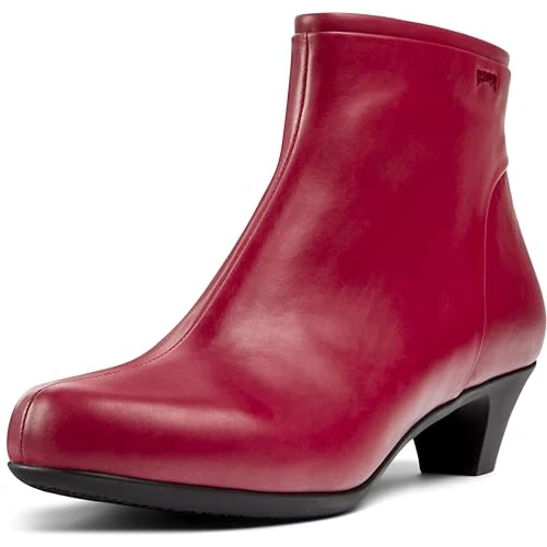 Camper Femme Helena Bajo 46232 Bottine à fermeture éclair Rouge moyen 040, 39 (EU)