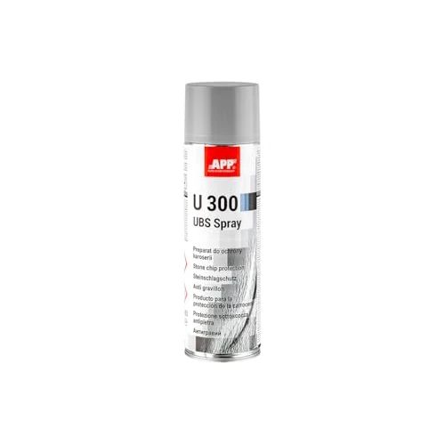 Offre limitée : APP U300 Spray - Protection Anti gravillon | Spray de Protection pour carrosserie Flexible en Caoutchouc avec des propriétés antirouille, antigravillon et insonorisantes | 500 ML | Gris de 11.99 € à 11.99 € (0.00% de remise)