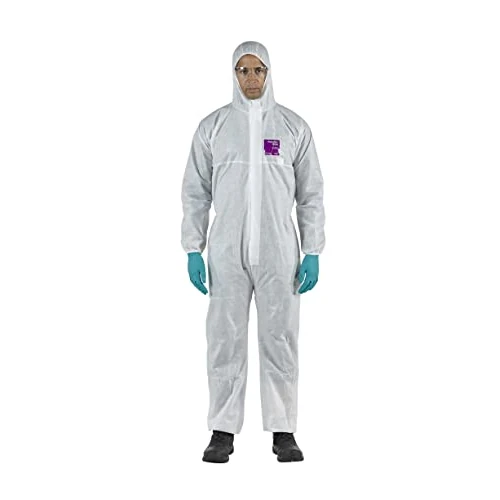 Offerta a tempo: Ansell AlphaTec 1500 Modello 138, Tuta Integrale con Cappuccio, Protezione Tipo 5/6 per Usi Domestici e Professionali, Tuta Monouso Impermeabile, Uomo Donna, Bianca, Taglia 2XL (1 Unità) - 23% da 8.95 € a 6.89 €