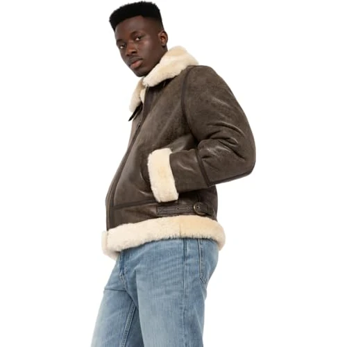 Limited-time offer: Schott NYC Men's Lc1259 B-3 Leather Long Sleeve Coat, Brown, X-Large from 478.68 £ to 478.68 £ (save 0.00%)