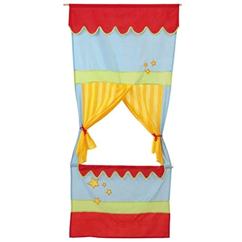 Limited offer: roba Door Kasperle Theatre, Space Saving School Children Puppet Theater, Theater with Fabric Cover from 34.85 EUR to 22.65 EUR (save 35%)