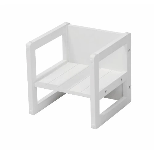 Offerta a tempo: roba Sgabello per Bambini in Stile Rustico - dai 2 Anni in Su - 3 Livelli di Seduta - Poltroncina in Legno - Multifunzionale - Legno Naturale Laccato Bianco - 0.00% da 39.90 € a 39.90 €
