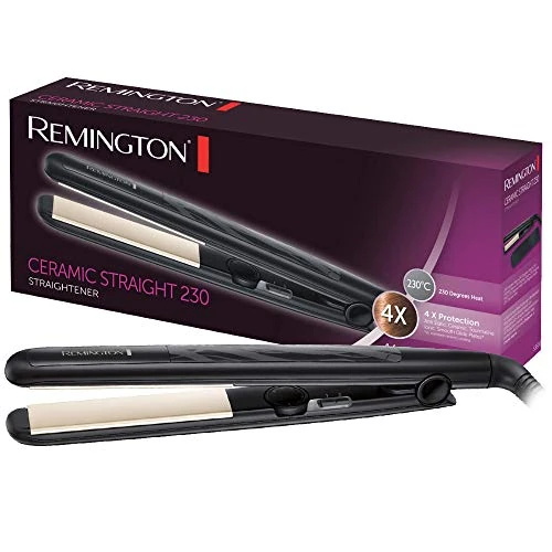 Oferta limitada: Remington Plancha de Pelo Ceramic Slim - Placas Flotantes Extralargas, Cerámica Anti-estática, Turmalina, Capa Protectora Teflón, Protección y Brillo, Temperatura 230°C, Calentamiento 15s - S3500 de 23.44 EUR a 17.62 EUR (ahorro 25%)