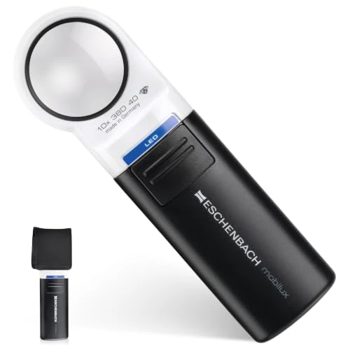Offerta a tempo: Eschenbach Lente d'ingrandimento portatile con illuminazione a LED mobile uxLED, ingrandimento 10x, dimensioni lenti: (Ø) 35 mm - 15% da 58.45 € a 49.50 €