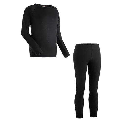 Limited-time offer: maier sports Kim, Children's underwear set, underwear set for cold winter days spent skiing or hiking in icy conditions, Dryprotec technology, Breathable Black from 45.99 £ to 26.70 £ (save 41.94%)