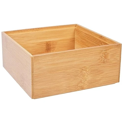 Zeller Storage Box, Wood, Multi-Colour, 15x15x6.5cm