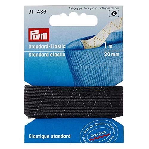 Offre limitée : Prym Élastique Standard, 1 Mètre Longueur x 20 mm D'Épaisseur, Noir de 43.29 € à 3.29 € (92.4% de remise)