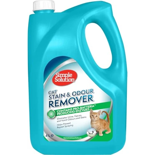 Limited offer: Simple Solution Cat Stain and Odour Remover | Enzymatic Cleaner with Pro-Bacteria Cleaning Power - 4 Litre from 27.99 EUR to 17.39 EUR (save 38%)