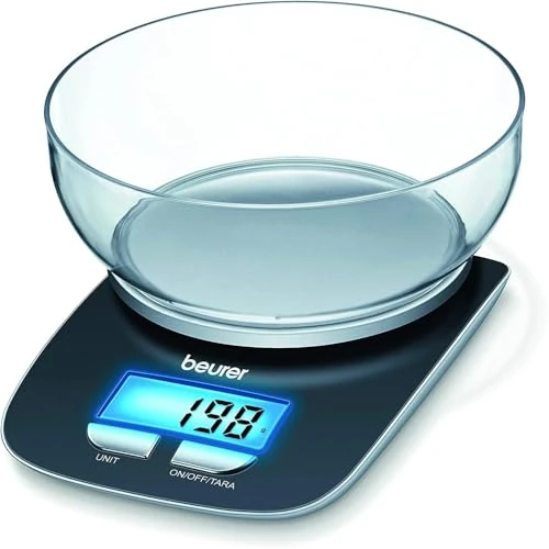 Limitiertes Angebot: Beurer KS 25 Küchenwaage mit 1,2l Wiegeschüssel, digitale Küchenwaage mit Tara-Zuwiegefunktion und 3kg Tragkraft, (L x B x H) 220 x 150 x 50 mm von 25.99 EUR auf 18.90 EUR (Spare 27%)