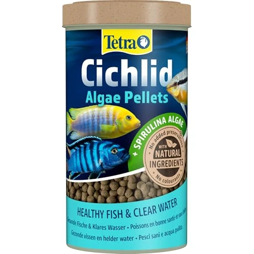 Offerta a tempo: Tetra Cichlid Algae Pellets - Mangime per pesci con alga spirulina per le particolari esigenze nutrizionali dei ciclidi onnivori ed erbivori, lattina da 500 ml - 0.00% da 19.55 € a 19.55 €