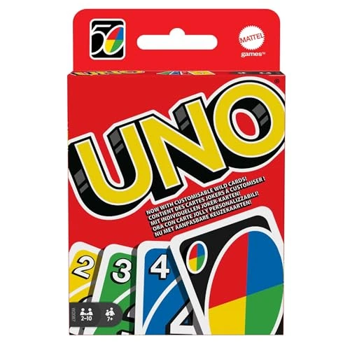 Oferta limitada: Mattel Games - UNO Original - Juego de Cartas Familiar - Clásico - Baraja Multicolor de 112 Cartas - De 2 a 10 Jugadores - para Niños y Adultos - Regalo para 7+ Años, W2087 de 11.99 EUR a 9.29 EUR (ahorro 23%)