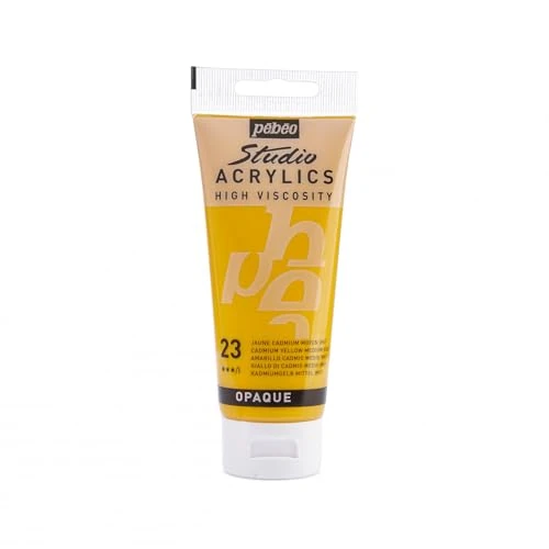 Offre limitée : Pébéo 837023 Studio Acrylique Tube Jaune Cadmium Moyen Imitation 100 ml de 4.99 € à 4.99 € (0.00% de remise)