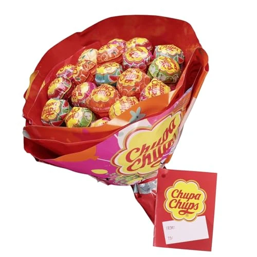 Chupa Chups Lollipop Flower Bouquet (19 lollipops)